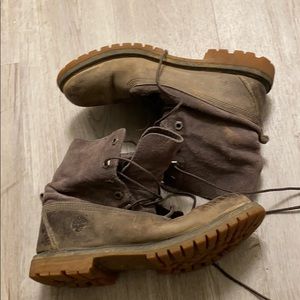 Timberland gray fold down boots